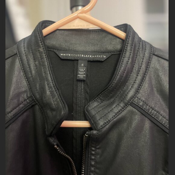 WHBM- Faux Leather Jacket - Picture 3 of 3